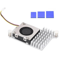 SILVER Active Cooler Fan for Raspberry Pi 5 Integrated with Heatsink